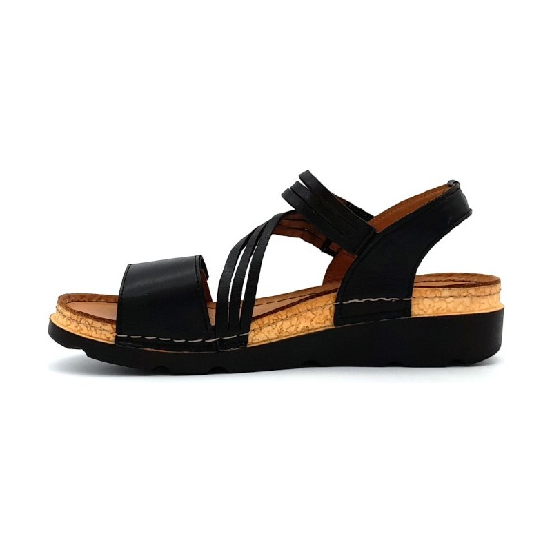 Dámské kožené sandále 1268 501 černé Iberius