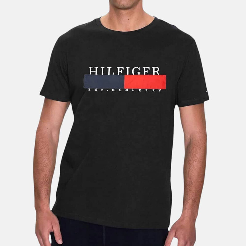 Pánské černé triko Tommy Hilfiger 55766