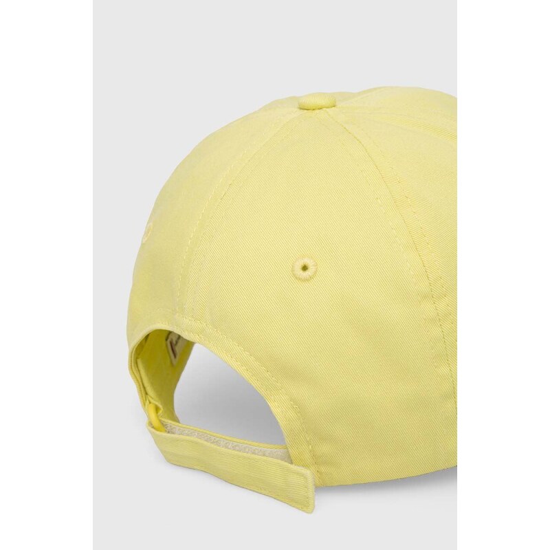 Bavlněná baseballová čepice Tommy Hilfiger žlutá barva, s aplikací, AW0AW16170
