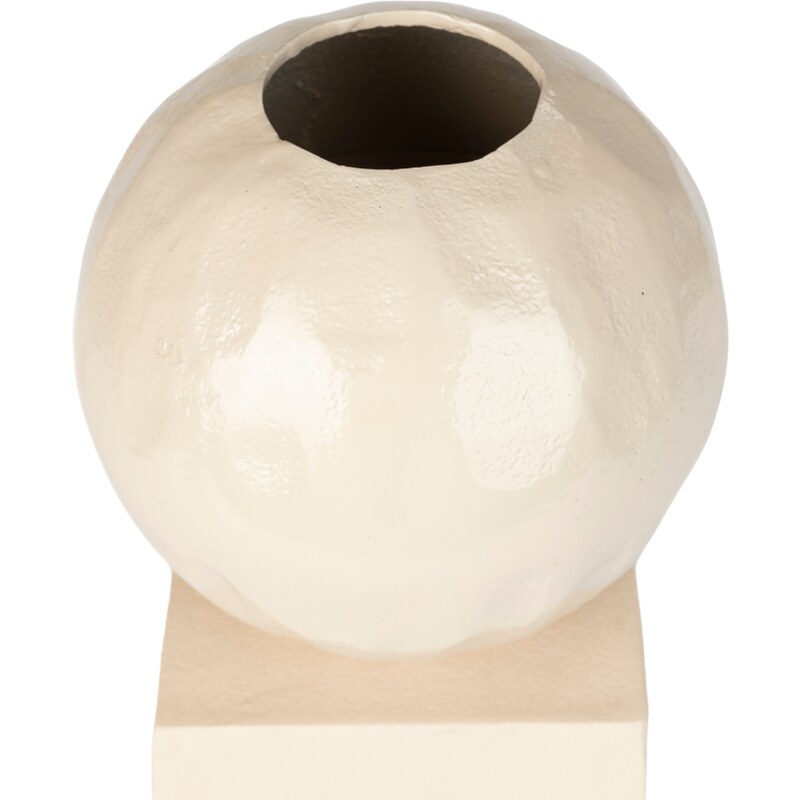 Béžová hliníková váza ZUIVER CROCUS 13,5 cm