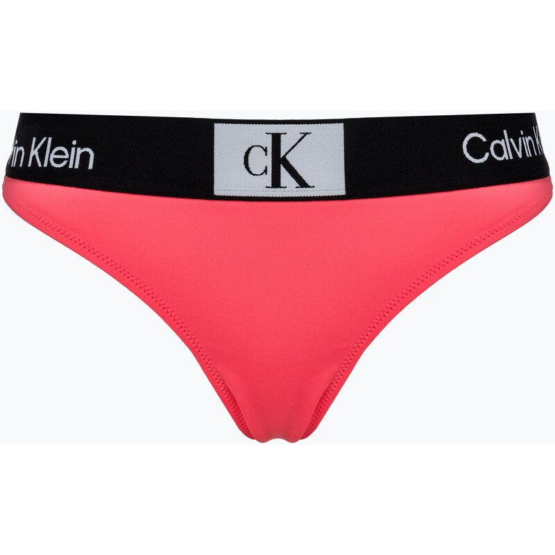 Spodní díl plavek Calvin Klein Thong calypso coral