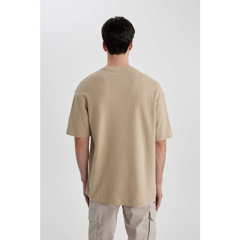 DEFACTO Comfort Fit Crew Neck Printed Short Sleeve T-Shirt