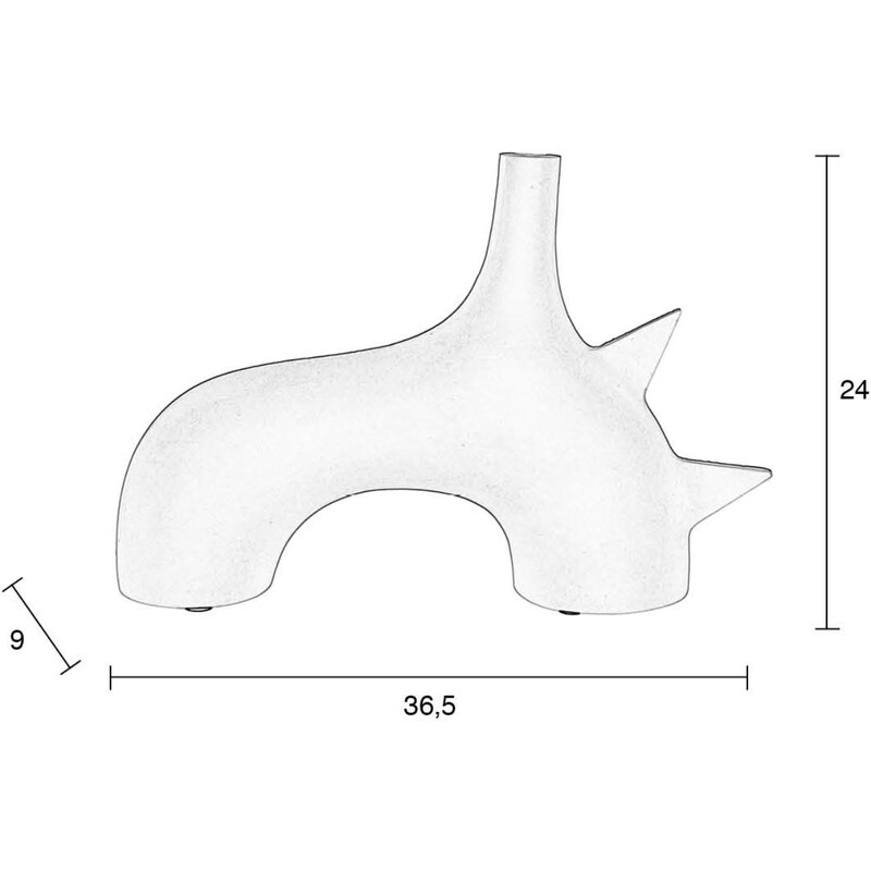 Béžová hliníková váza ZUIVER STING 24 cm