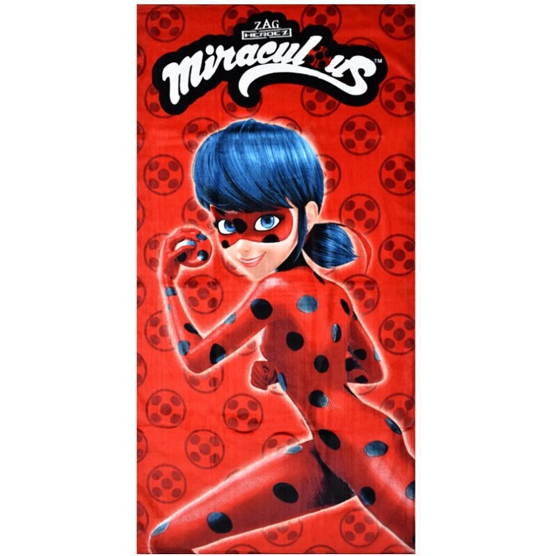 Stamion Plážová osuška Kouzelná Beruška - Miraculous Ladybug - 100% bavlna - 70 x 140 cm