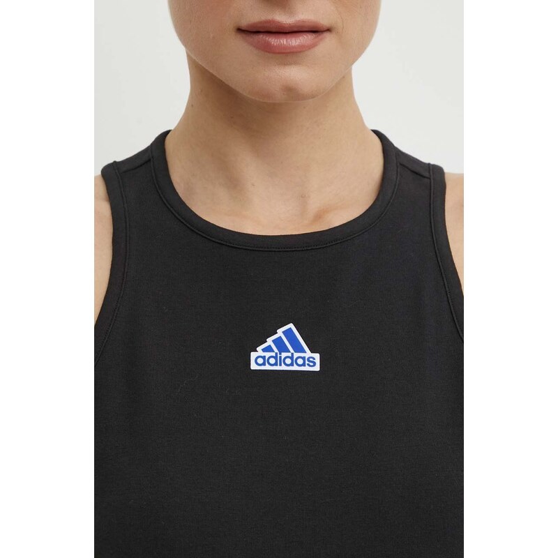 Šaty adidas černá barva, mini, IR9135