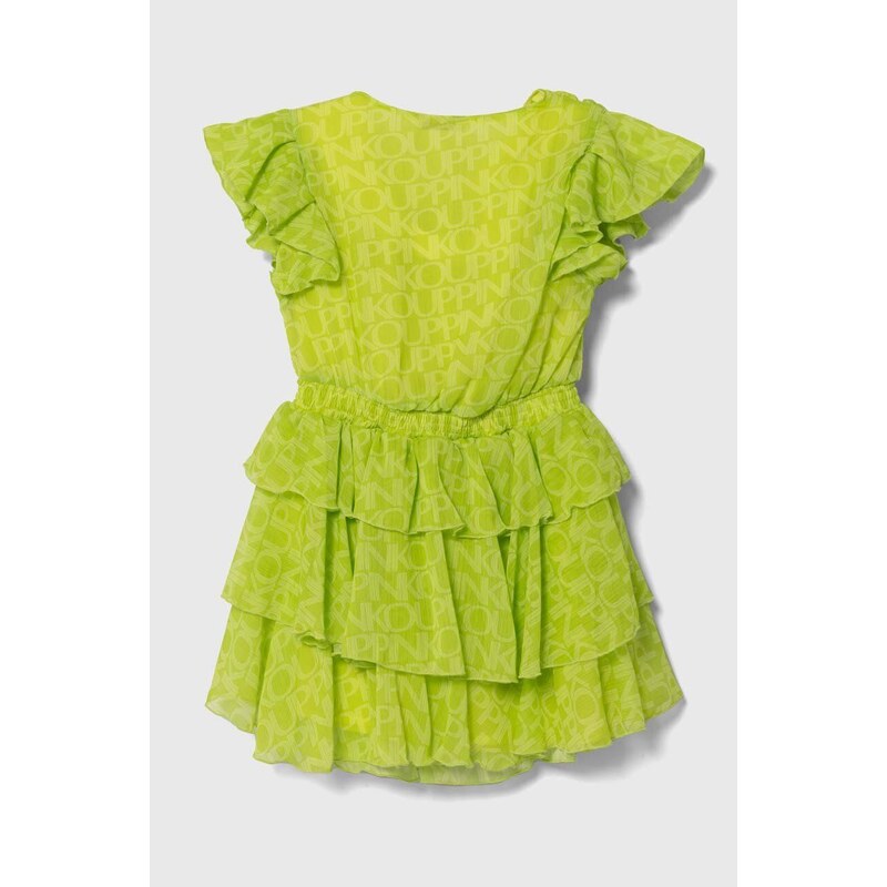 Dívčí šaty Pinko Up zelená barva, mini