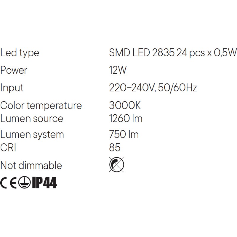 Světla a lustry REDO GROUP Koupelnové stropní LED svítidlo NAJI 01-1453