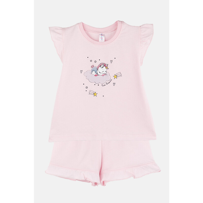 JOYCE Dívčí bavlněné pyžamo "BABY UNICORN"/Růžová