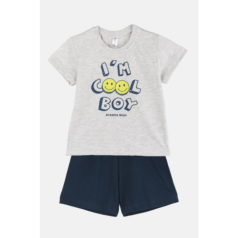 JOYCE Chlapecké bavlněné pyžamo "COOL BOY/Modrá, šedá