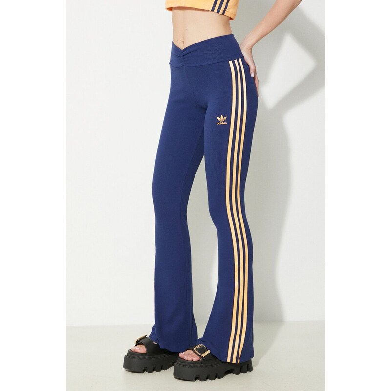 Legíny adidas Originals RIB FLRD Leggin dámské, tmavomodrá barva, s aplikací, JG8045