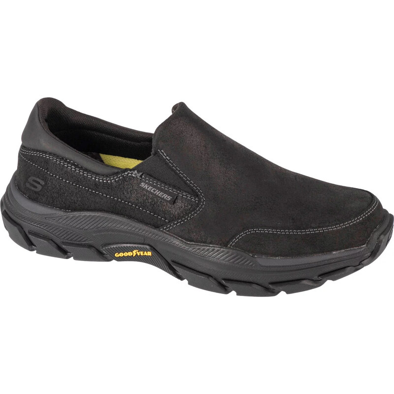 Černé kožené slip-on tenisky Skechers Respected - Calum 204480