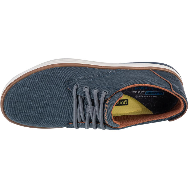 MODRÉ DENIM PÁNSKÉ POLOBOTKY SKECHERS HYLAND - RATNER Denim vzor