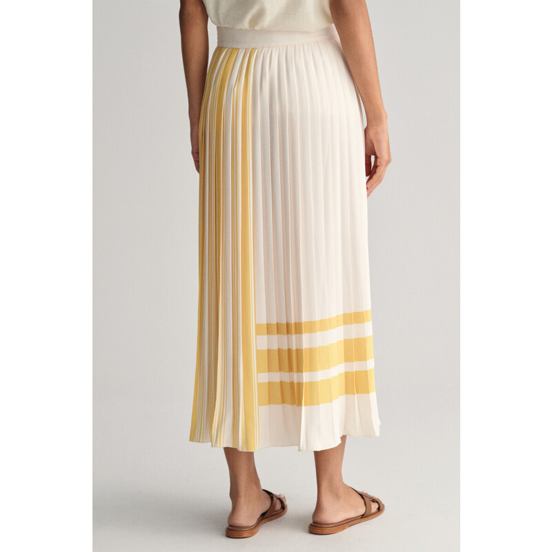 SUKNĚ GANT REG STRIPED PLEATED SKIRT bílá 38