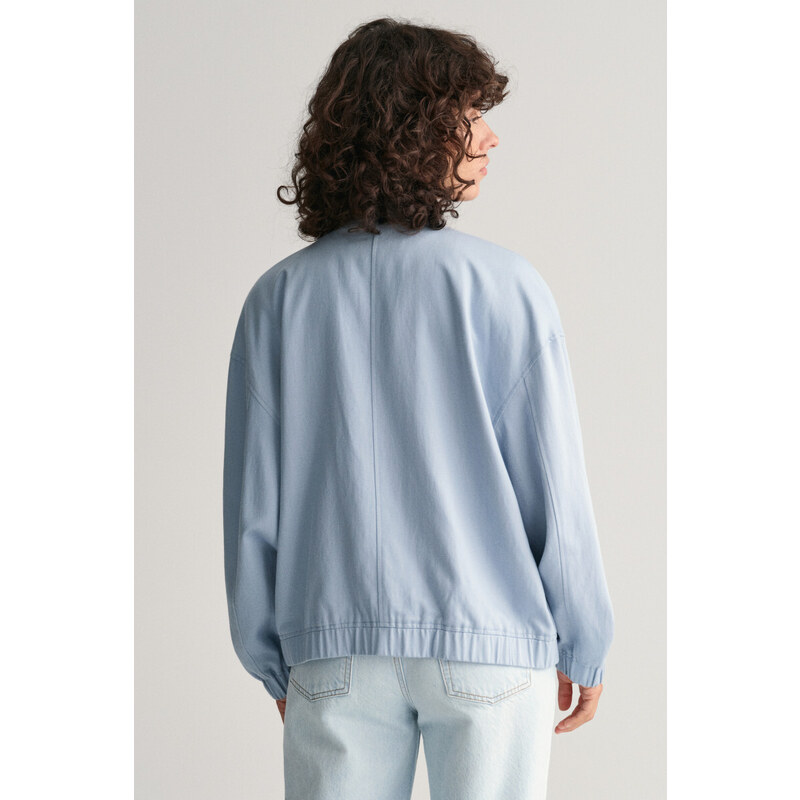 BUNDA GANT LINEN BLEND BOMBER JACKET modrá S