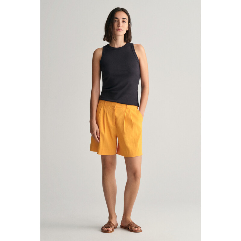 ŠORTKY GANT STRETCH LINEN TAILORING SHORTS žlutá 36