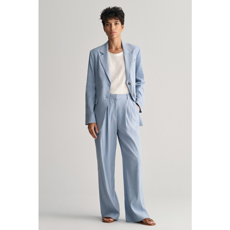 KALHOTY GANT REL STRETCH LINEN TAILORED PANT modrá 42