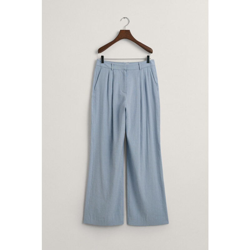 KALHOTY GANT REL STRETCH LINEN TAILORED PANT modrá 42