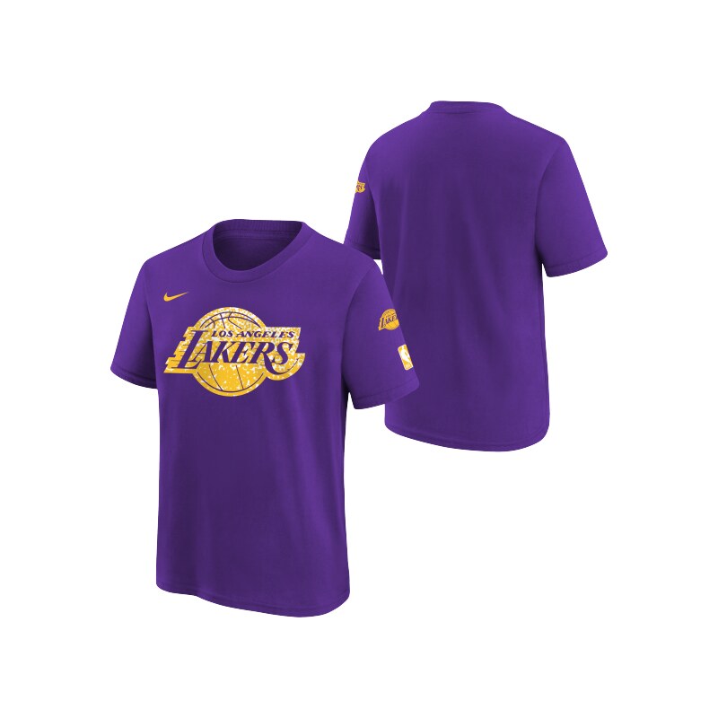 Dětské Nike Essential Camo LA Lakers Tee / Fialová, Žlutá / XL