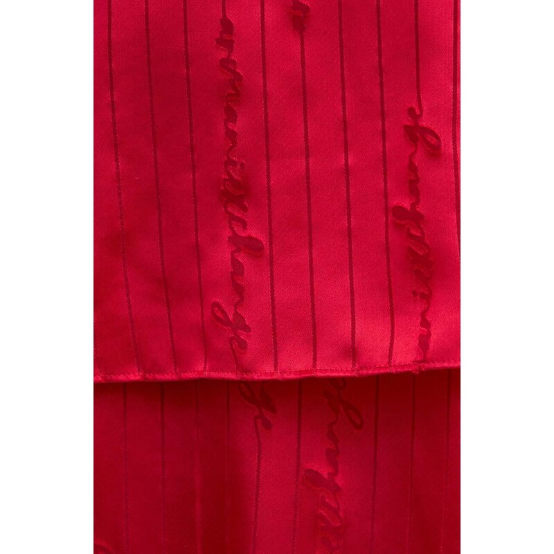 Šaty Armani Exchange béžová barva, midi, oversize