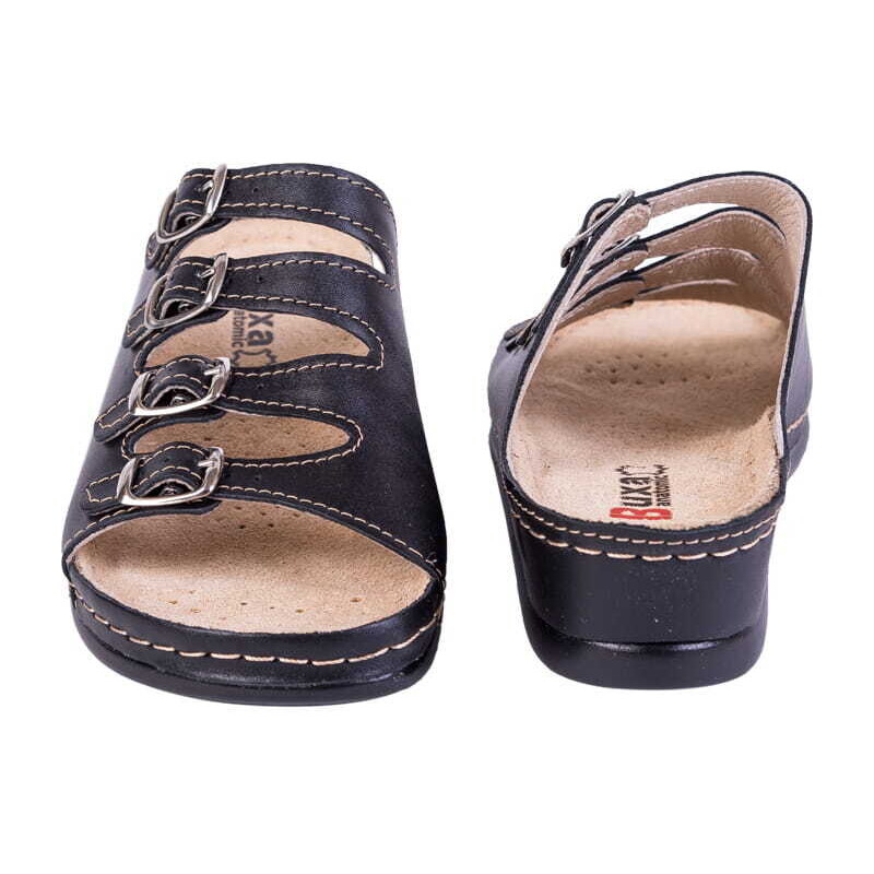 Buxa Dámská zdravotní kožená obuv BZ220 - Černá