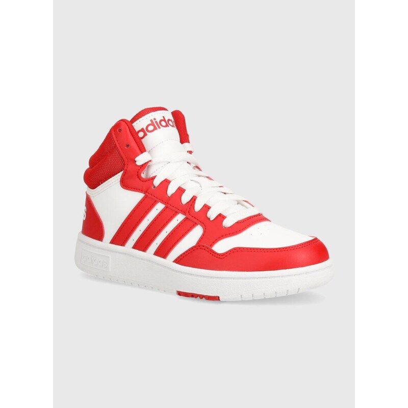 Dětské sneakers boty adidas Originals HOOPS 3.0 MID K červená barva