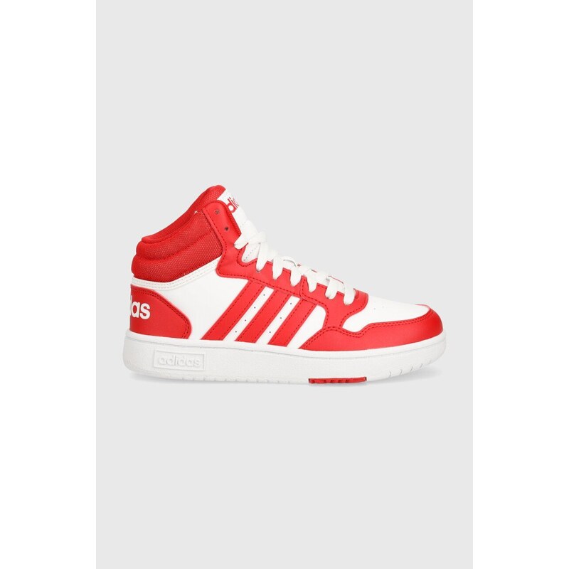 Dětské sneakers boty adidas Originals HOOPS 3.0 MID K červená barva