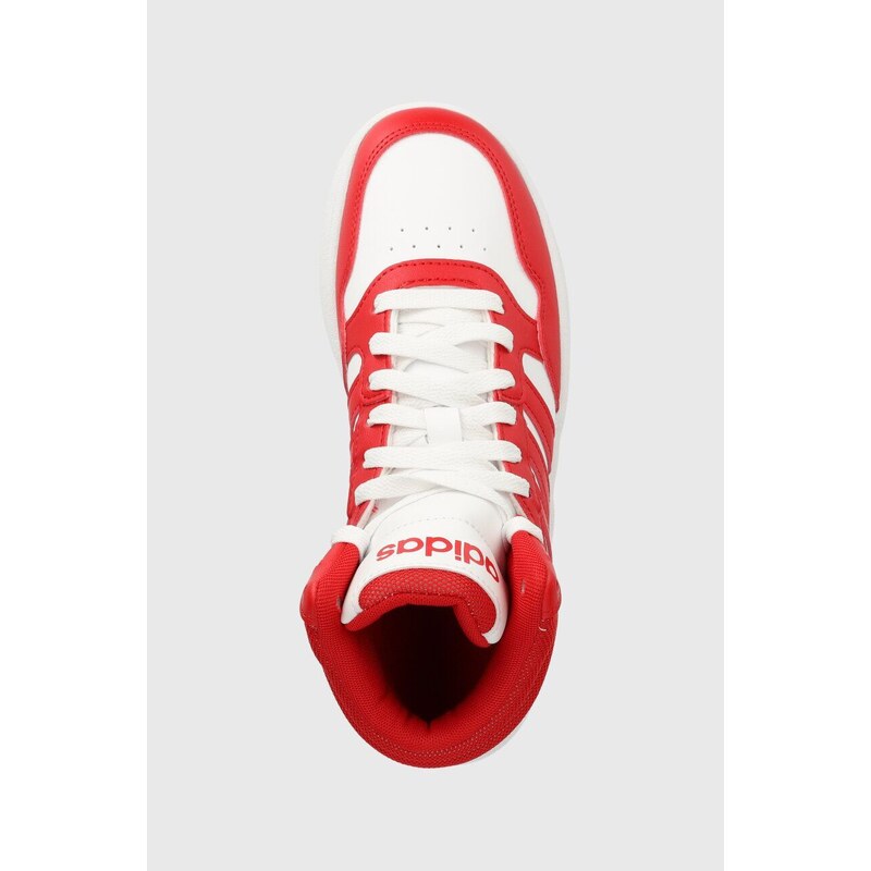 Dětské sneakers boty adidas Originals HOOPS 3.0 MID K červená barva