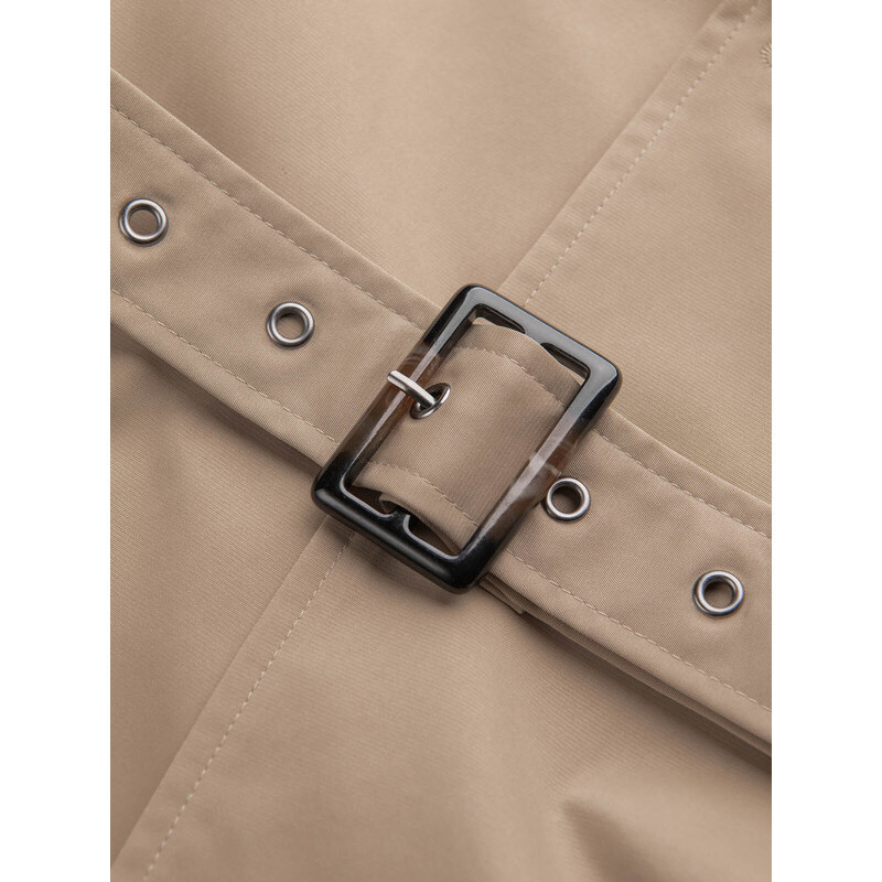 Ombre Clothing Pánský přechodový kabát - tmavě béžová C269