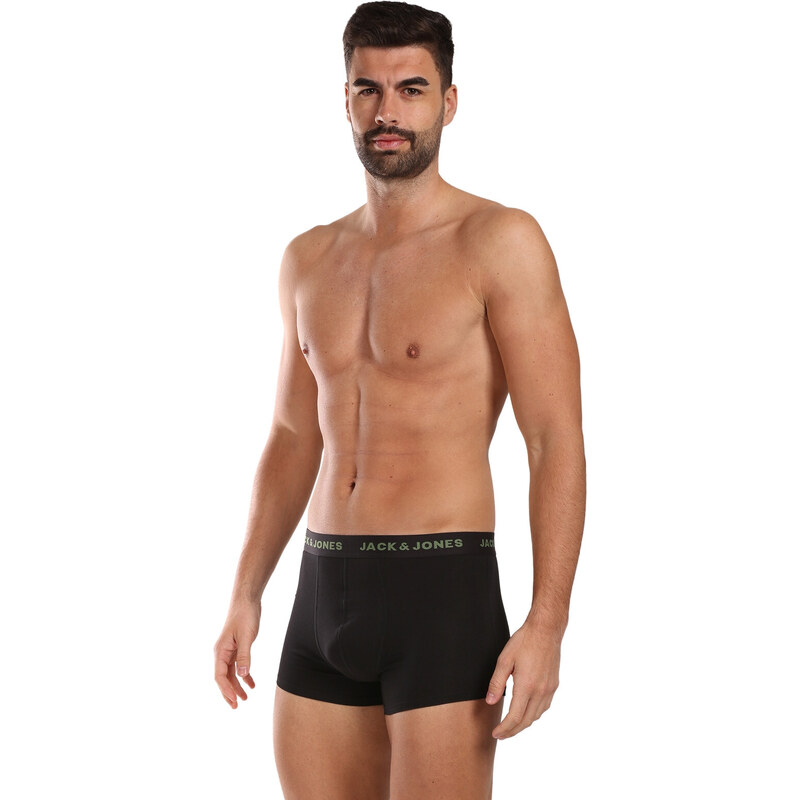 7PACK pánské boxerky Jack and Jones černé (12165587)