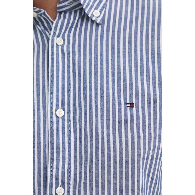 Košile z kašmírové směsi Tommy Hilfiger regular, s límečkem button-down