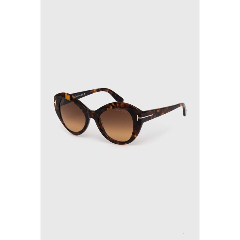 Sluneční brýle Tom Ford dámské, hnědá barva, FT1084_5252F