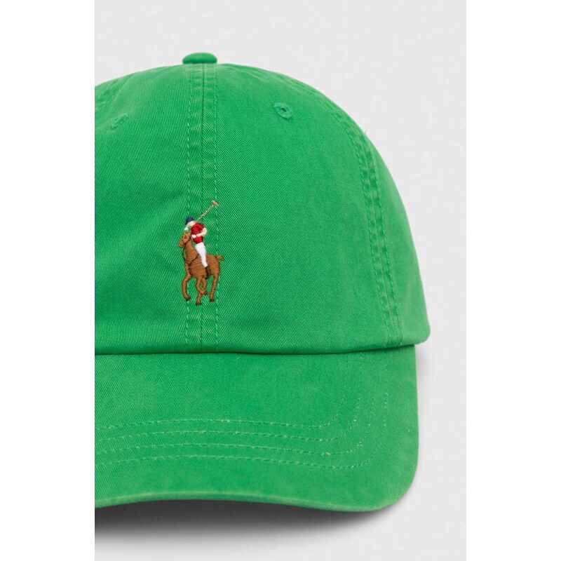 Kšiltovka Polo Ralph Lauren zelená barva, hladká