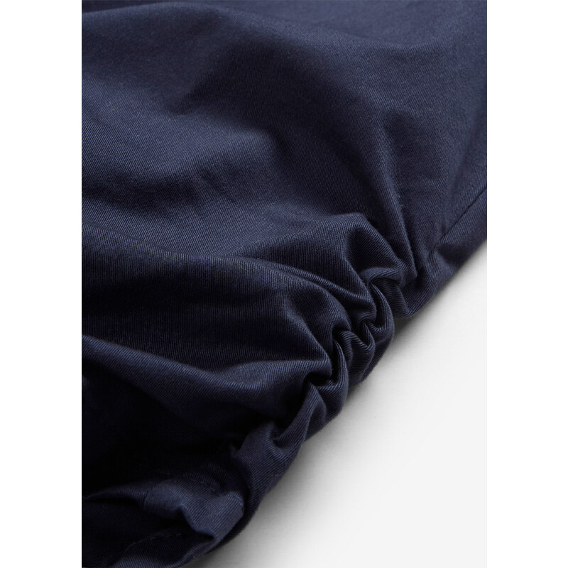 bonprix Capri kalhoty s pohodlnou pasovkou a nařasením Modrá