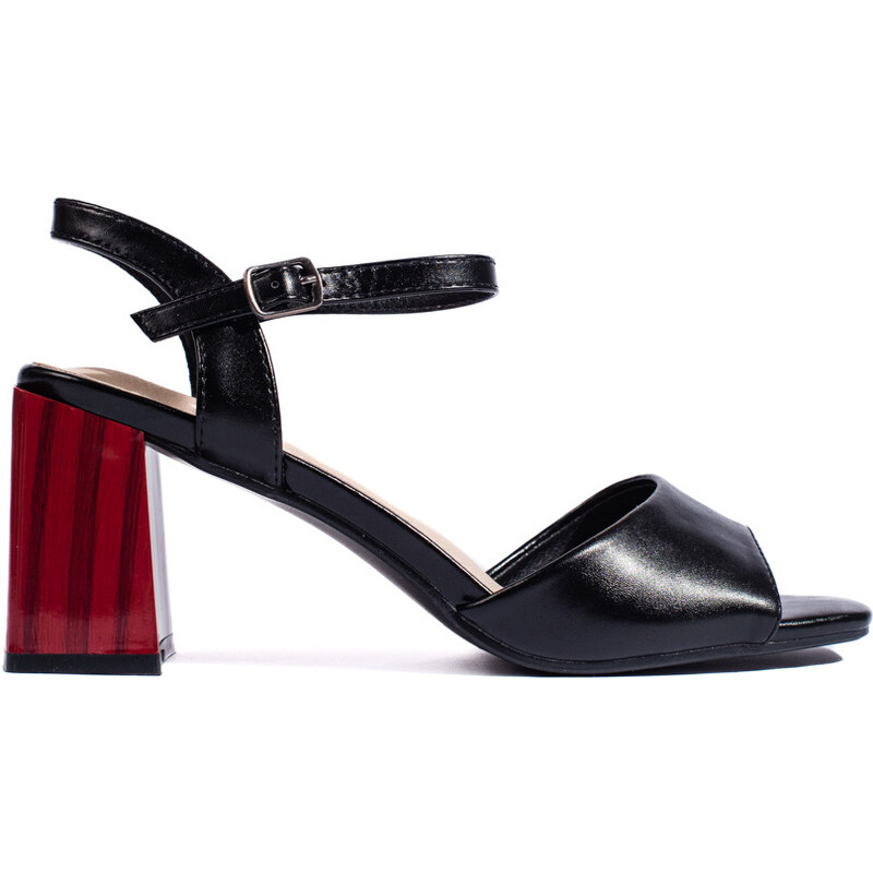 GOODIN Women's elegant black heeled sandals