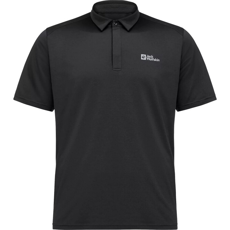 Černá polokošile Jack Wolfskin Delfami Polo Shirt 1809801-6000