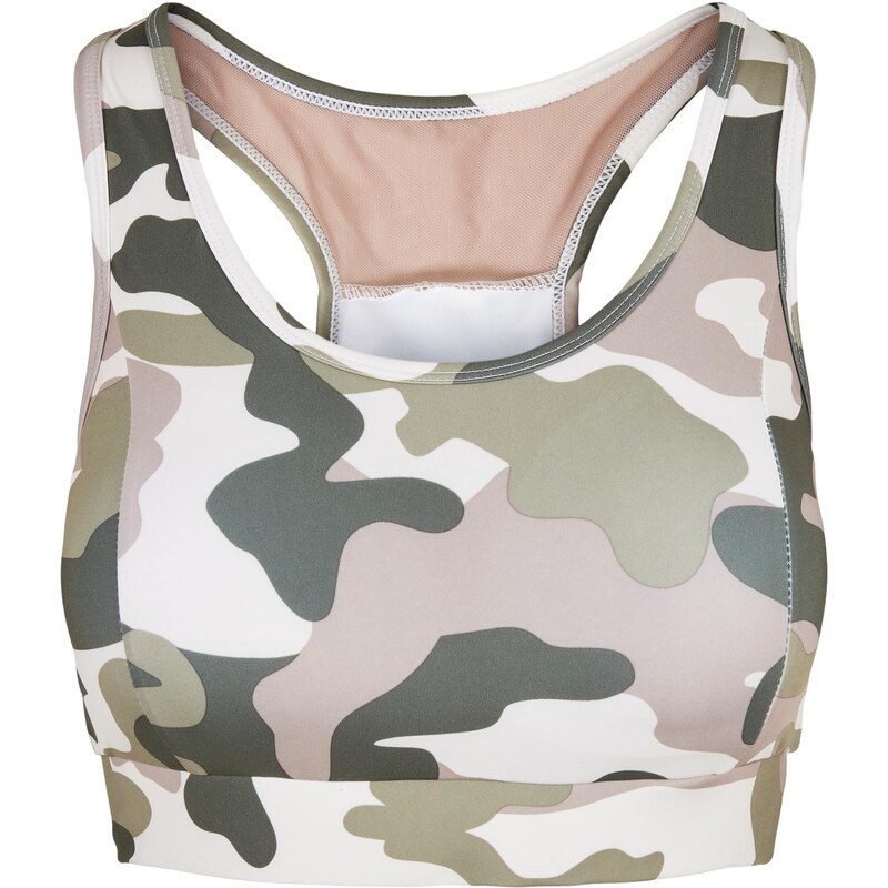 Urban Classics Dámská podprsenka Tech Mesh Dukrose camo