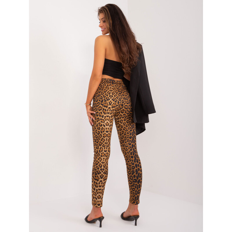 BASIC HNĚDÉ LEOPARDÍ LEGÍNY -CAMEL Zvířecí