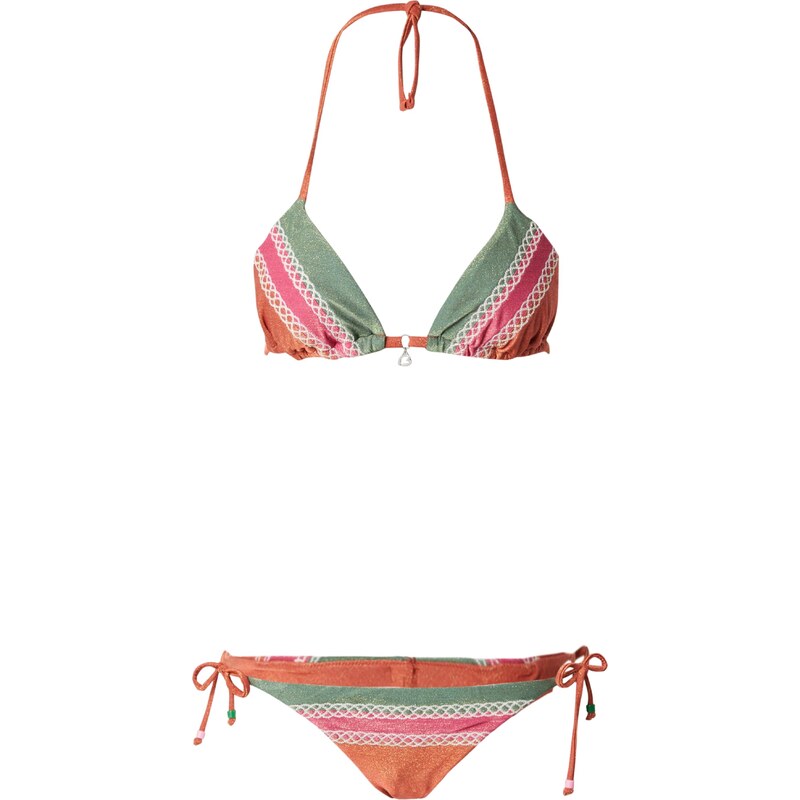 Banana Moon Bikiny zelená / oranžová / pink / bílá