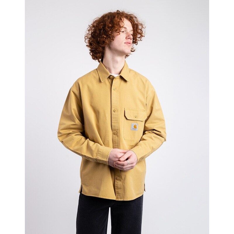 Carhartt WIP Reno Shirt Jac Bourbon garment dyed