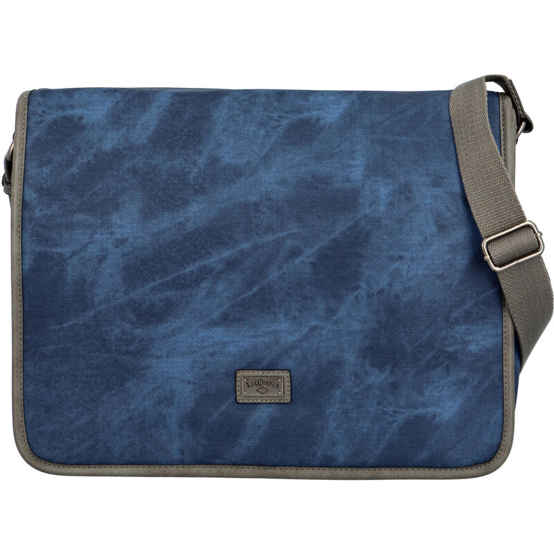 Velká modrá moderní taška na notebook - Lee Cooper Aesculapius modrá