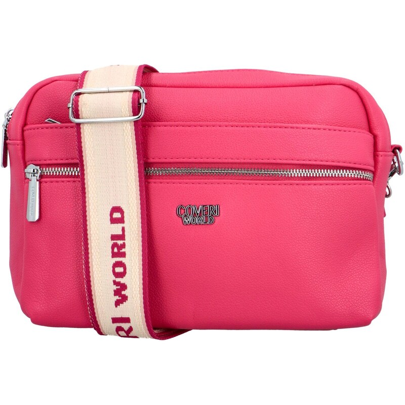 Coveri World Dámská crossbody kabelka fuchsiová - Coveri Maeve růžová