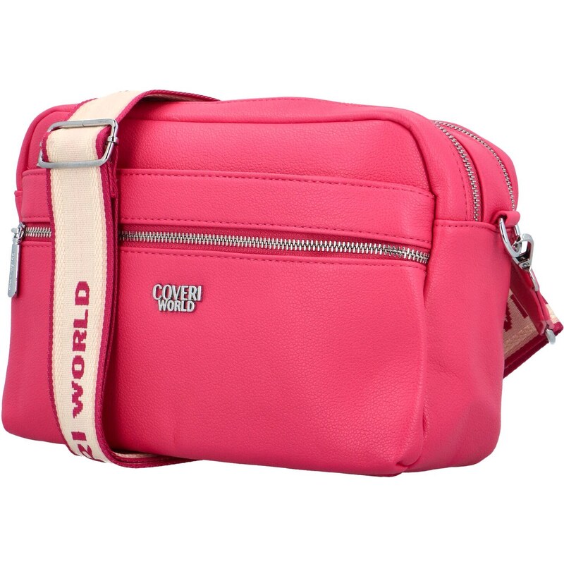 Coveri World Dámská crossbody kabelka fuchsiová - Coveri Maeve růžová