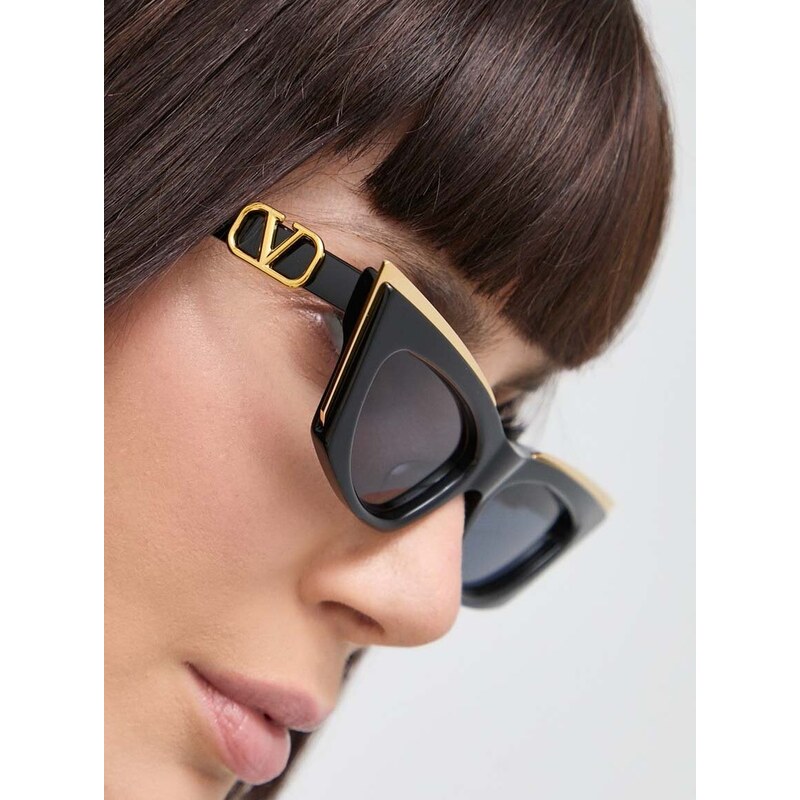 Sluneční brýle Valentino V - GOLDCUT - I dámské, černá barva, VLS-113A