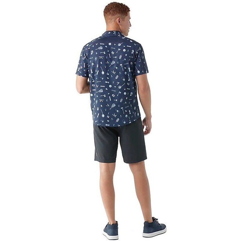 SMARTWOOL M EVERYDAY SS BUTTON DOWN, deep navy gone camping