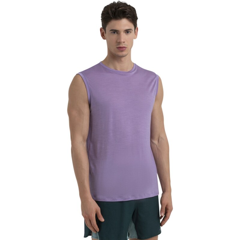 ICEBREAKER Mens Merino 125 Cool-Lite Sphere III Tank, Purple Gaze velikost: XXL