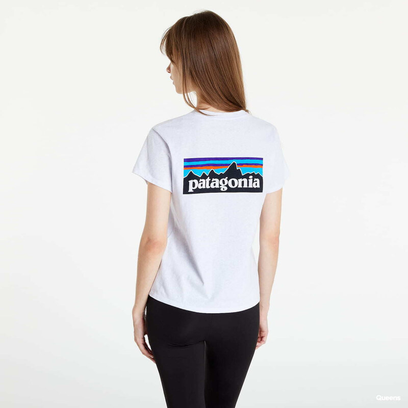 Dámské tričko Patagonia W´S P-6 Logo Responsibili T-Shirt White