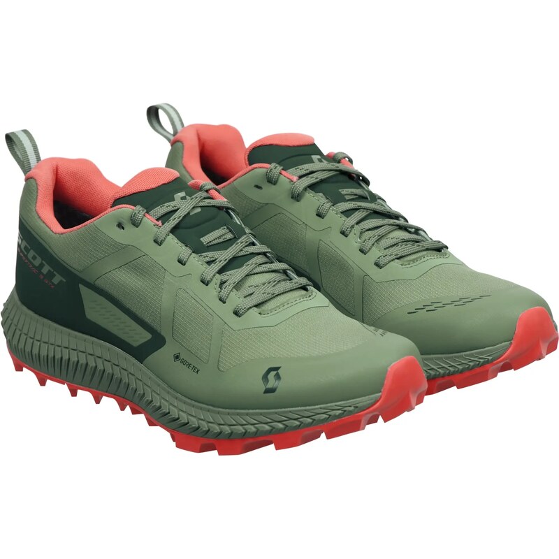 Dámské běžecké boty Scott Supertrac 3 GTX Frost Green/Coral Pink