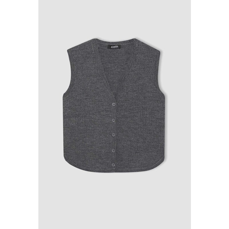 DEFACTO Regular Fit V-Neck Vest