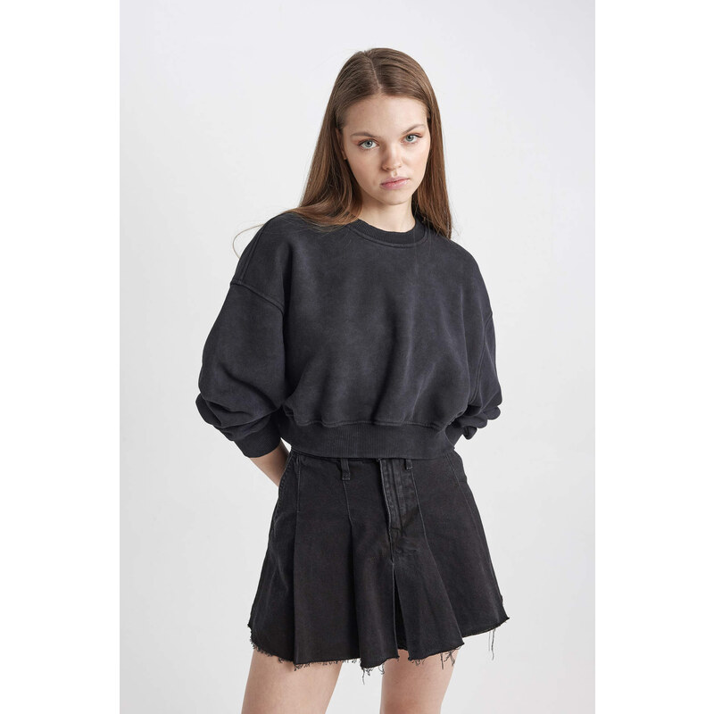 DEFACTO Crop Sweatshirt