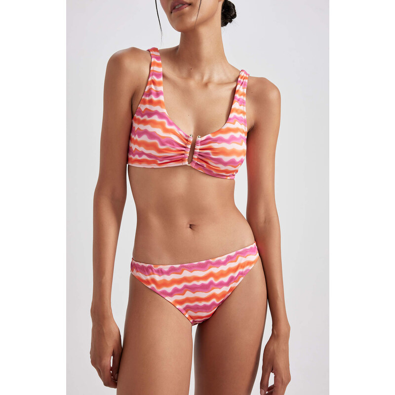 DEFACTO Regular Fit Printed Bikini Bottom